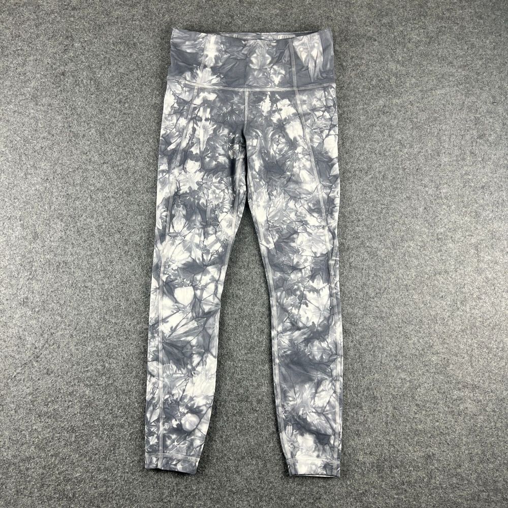 ATHLETA Salutation 7/8 Tights Powervita Tie Dye Gray‎ White Womens XS 777526